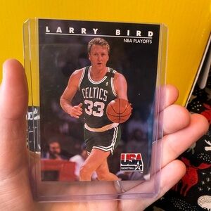 NBA SkyBox 1992 USA Basketball Larry Bird NBA Celtics Playoffs Card 15